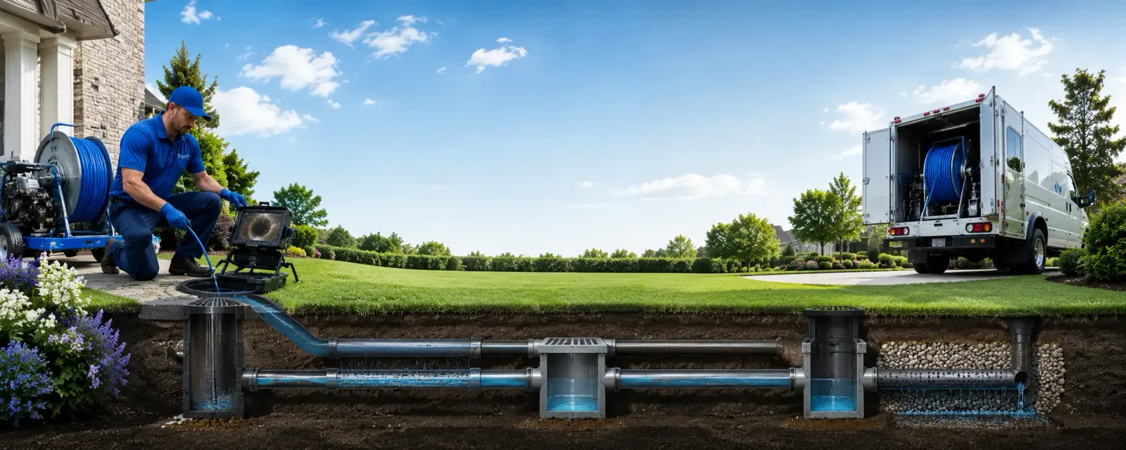 Outdoor drain cleaning information for Jumping Branch, WV